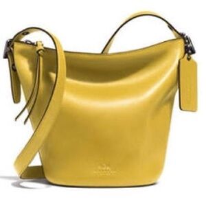 Bleeker Mini Duffle in Saffron with Antique Nickel Metal Trim